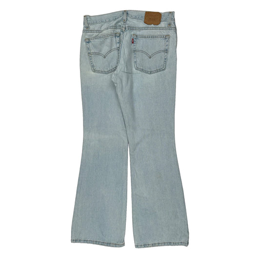 Made In USA Levis 521 Flared Jeans - 32W US 8 Light Wash Cotton