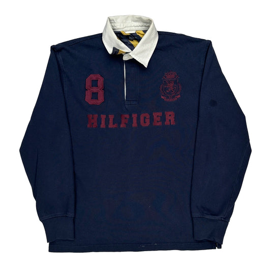 Tommy Hilfiger Rugby Shirt - Medium Red Cotton