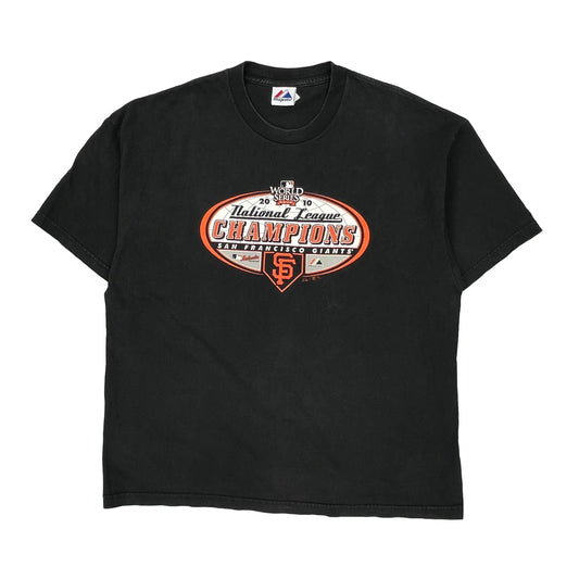San Francisco Giants Majestic Mlb T-Shirt - 2XL Black Cotton