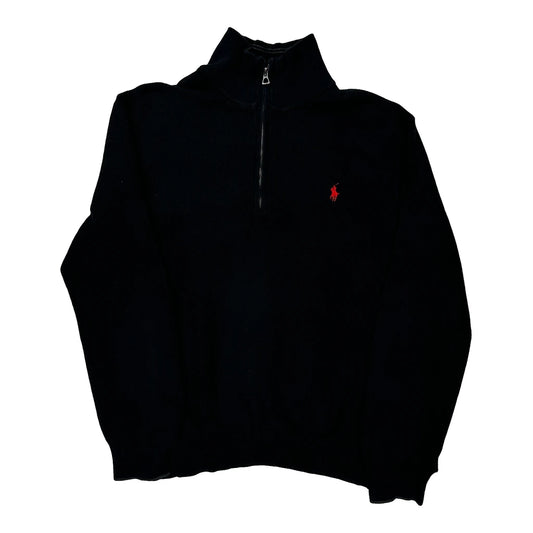 Polo By Ralph Lauren 1/4 Zip - XL Black Cotton