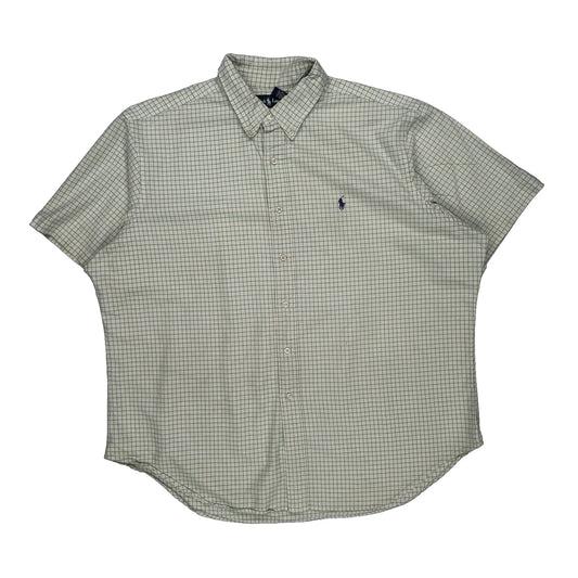 Ralph Lauren Checked Short Sleeve Shirt - 2XL Green Cotton