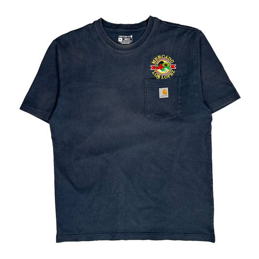 Mercado Los Lopez Carhartt Graphic T-Shirt - Medium Blue Cotton
