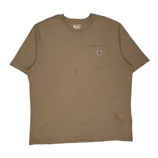Carhartt T-Shirt - 2XL Brown Cotton