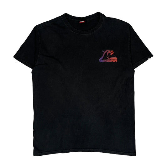 Vintage Quiksilver Graphic T-Shirt - Medium Black Cotton
