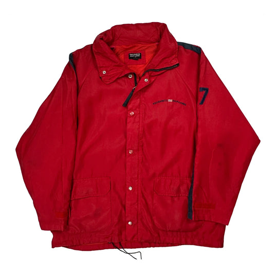 Polo By Ralph Lauren Windbreaker - Large Red Polyester