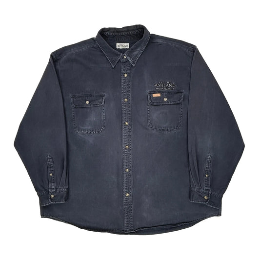 City Of Ashland Water Quality Carhartt Denim Shirt - 3XL Blue Cotton