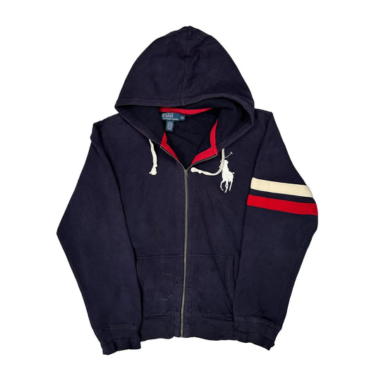 Polo By Ralph Lauren Striped Hoodie - 2XL Navy Cotton