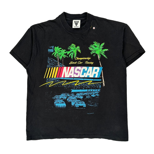 Daytona Ssi Nascar T-Shirt - Large Black Cotton