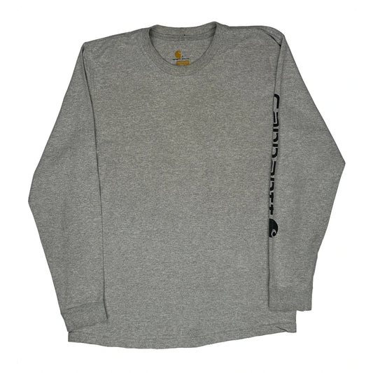 Vintage Carhartt Long Sleeve T-Shirt - Large Grey Cotton