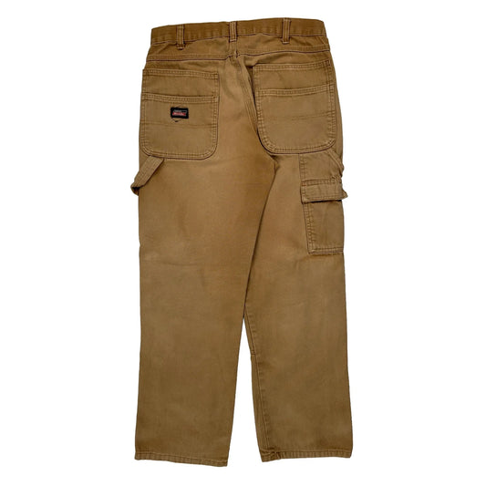 Dickies Carpenter Trousers - 30W 30L Brown Cotton