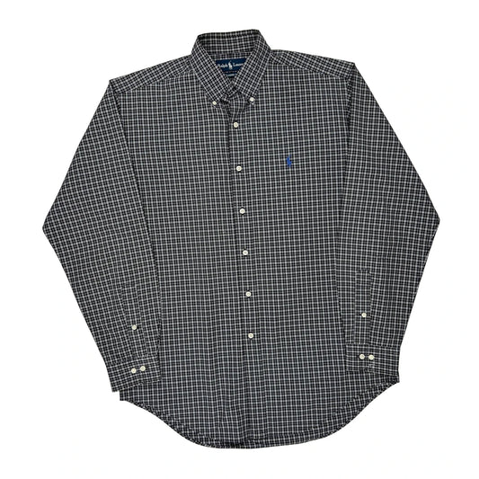 Ralph Lauren Checked Shirt - Medium Black Cotton