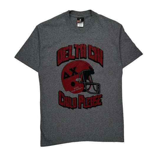 Delta Chi Hanes Graphic T-Shirt - Medium Grey Cotton Blend