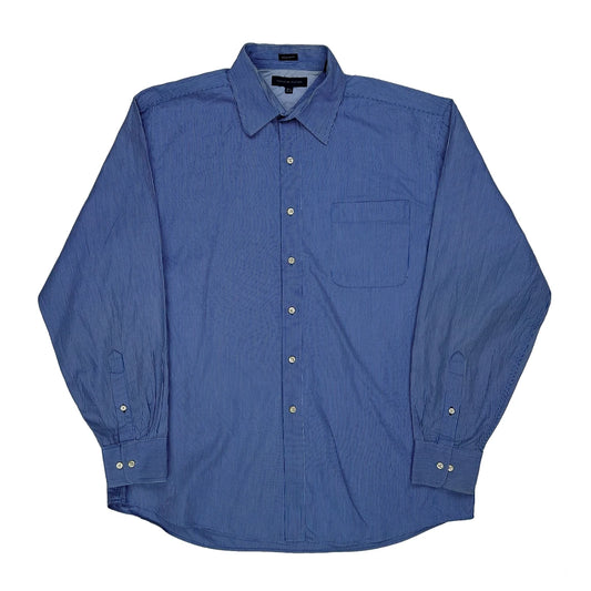Tommy Hilfiger Striped Shirt - Large Blue Cotton