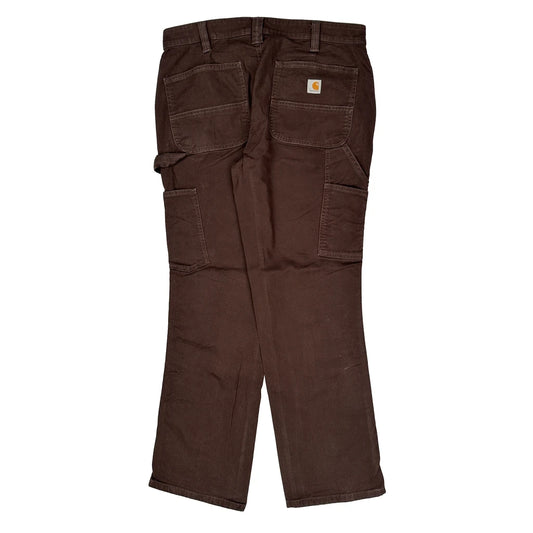 Carhartt Carpenter Trousers - 32W UK 12 Brown Cotton