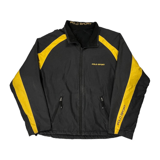 Polo Sport Spellout Track Jacket - 2XL Black Cotton Blend