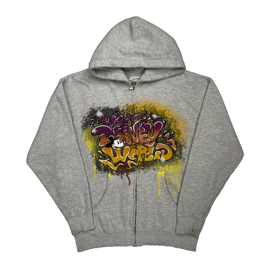 Mickey Mouse Disney Graphic Hoodie - Medium Grey Cotton