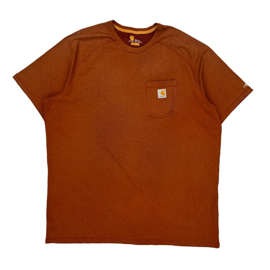 Carhartt Tall T-Shirt - 2XL Orange Polyester Blend