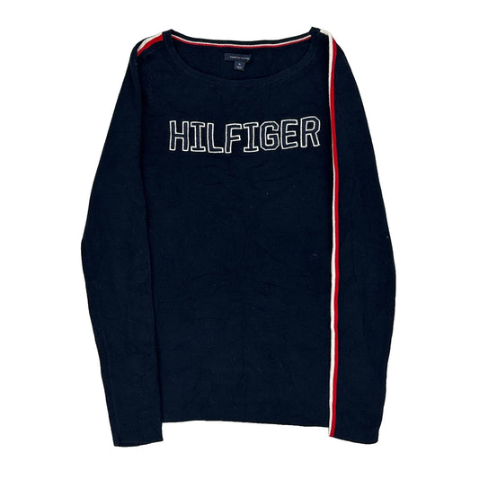 Tommy Hilfiger Spellout Jumper - Medium Navy Cotton