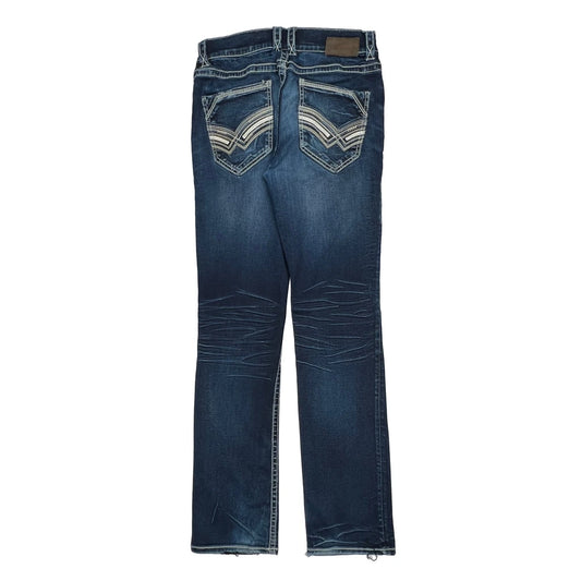 Buckle Black Boot Cut Jeans - 32W 36L Dark Wash Denim