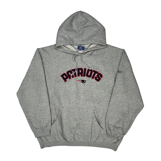 Patriots Reebok Graphic Hoodie - XL Grey Cotton Blend