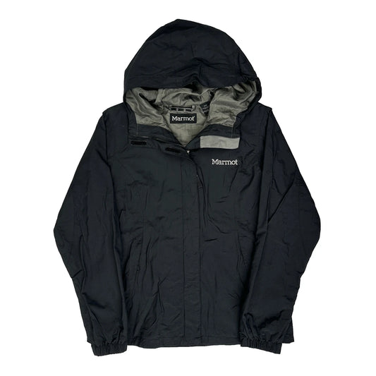 Vintage Marmot Waterproof Jacket - Medium Black Nylon