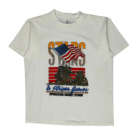 Vintage Operation Desert Storm Unbranded Graphic T-Shirt - XL White Cotton