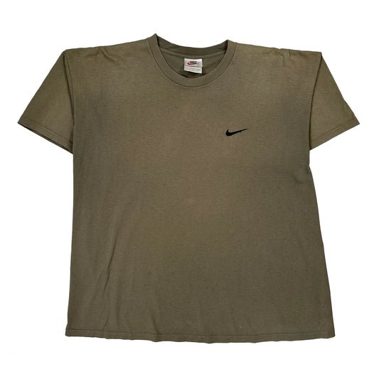 Made In USA Faded Nike T-Shirt - XL Khaki Cotton