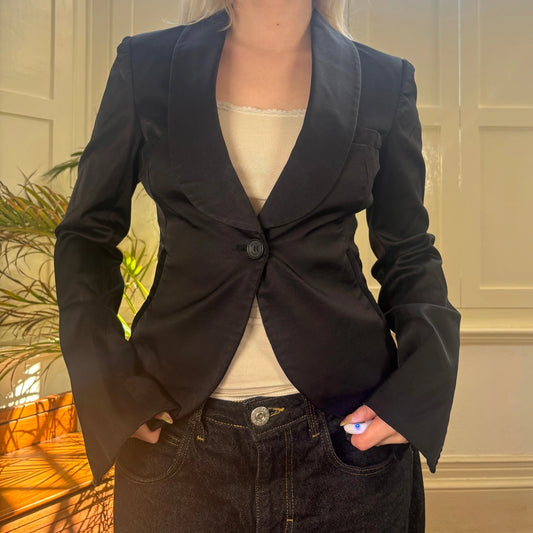 Gf Ferre Blazer - Small Black Cotton Blend