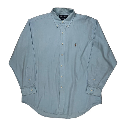 Vintage Ralph Lauren Shirt - XL Blue Cotton