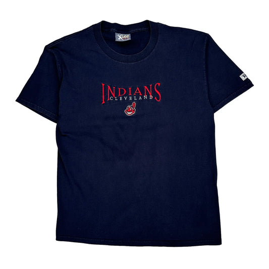 Cleveland Indians Lee Sport Mlb T-Shirt - Large Navy Cotton