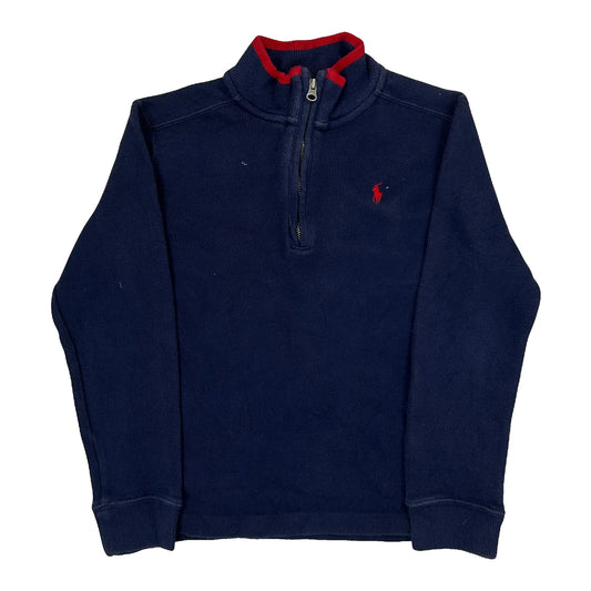Age 6 Polo By Ralph Lauren 1/4 Zip - Small Navy Cotton