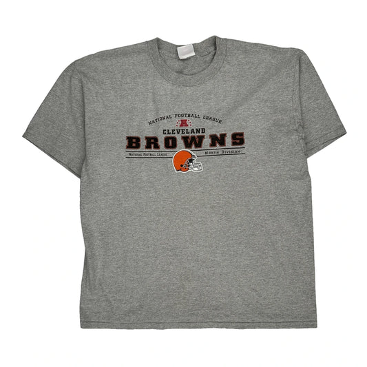 Cleveland Browns Nfl T-Shirt - Large Grey Cotton