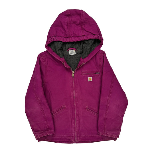 Age 7-8 Carhartt Jacket - Small Purple Cotton