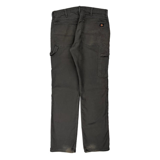 Dickies Carpenter Trousers - 34W 33L Grey Cotton Blend