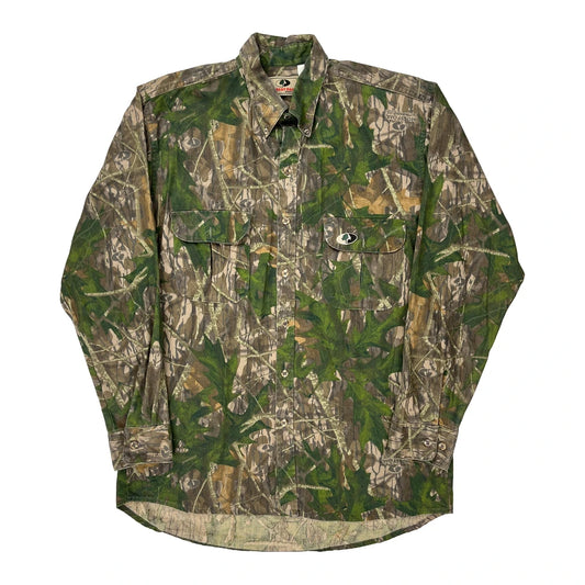 Made In USA Mossy Oak Flannel Shirt - Large Camo Cotton