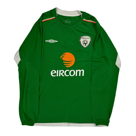 2004-06 Ireland National Team Umbro Home Football Shirt - Medium Green Polyester