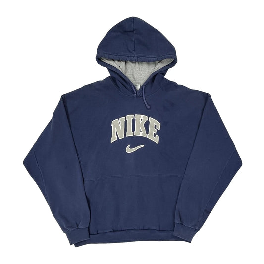 Nike Spellout Hoodie - XL Blue Cotton