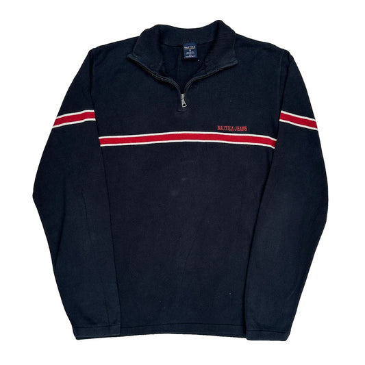 Vintage Nautica Striped Jumper - 2XL Navy Cotton