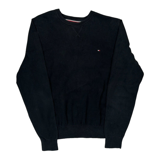 Vintage Tommy Hilfiger Sweatshirt - Large Black Cotton