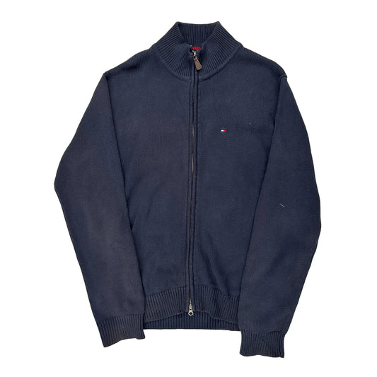 Tommy Hilfiger Zip Up - Large Navy Cotton