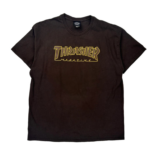 Skateboarding Thrasher Graphic T-Shirt - XL Black Cotton
