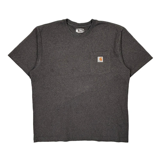 Vintage Carhartt T-Shirt - Large Grey Cotton