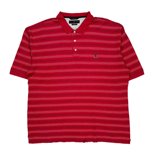 Tommy Hilfiger Striped Polo Shirt - 2XL Red Cotton