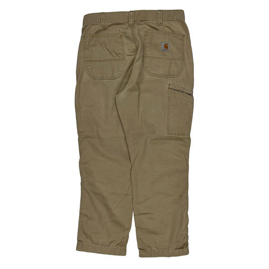 Carhartt Cargo Trousers - 32W 28L Beige Cotton