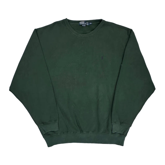 Vintage Polo By Ralph Lauren Sweatshirt - 2XL Green Cotton
