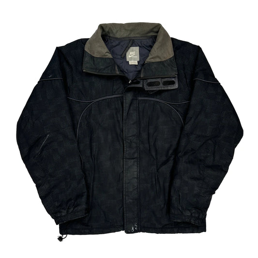 Vintage Nike Jacket - Large Black Polyester