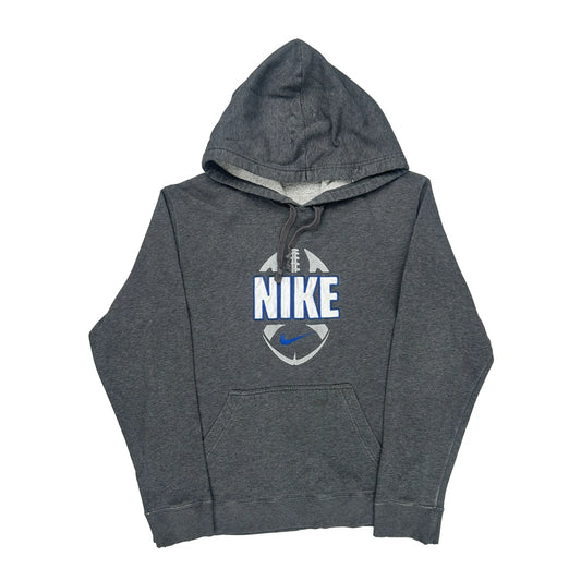 Vintage Football Design Nike Football Hoodie - Small Gray Cotton Blend