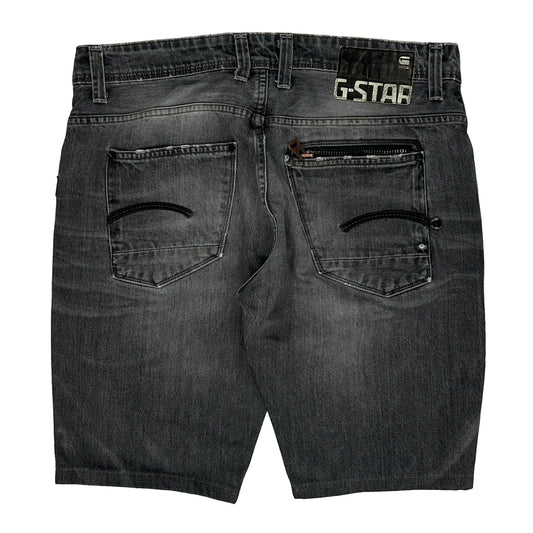 G-Star Denim Shorts - 34W 10L Grey Denim
