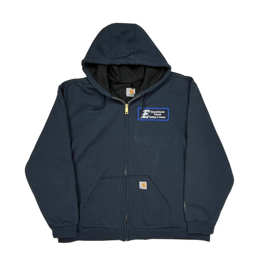 Elizabethtown Schools Buildings & Grounds Carhartt Hoodie - 2XL Navy Cotton Blend