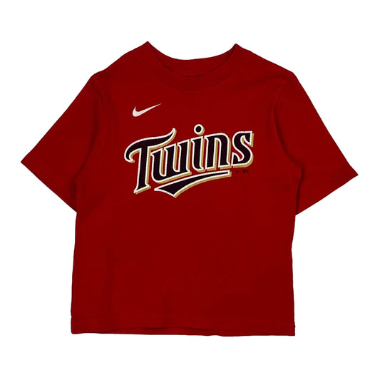 Age 4 Nike T-Shirt - Small Red Cotton